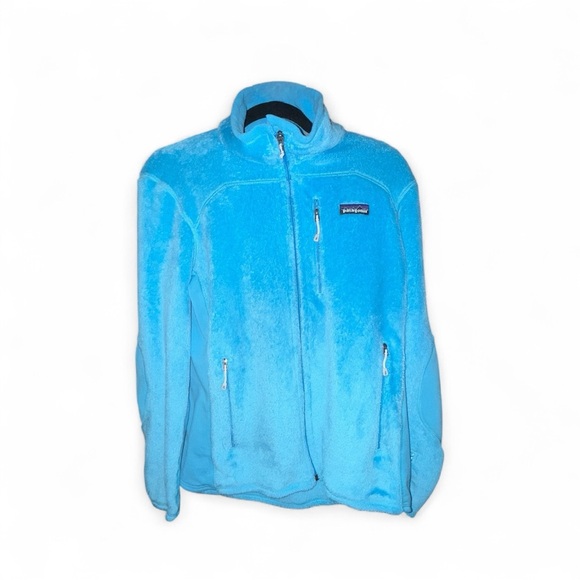 Patagonia Fleece Womens Large Blue R2 Regulator Full Zip Outdoors Jumper Lady - Picture 1 of 7